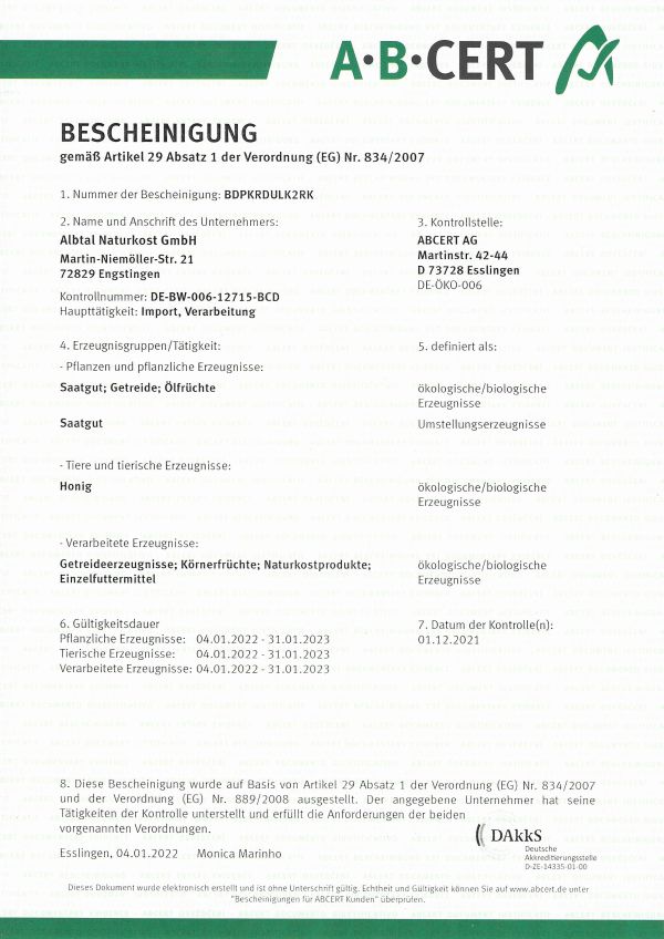 Zertifikat von ABCERT